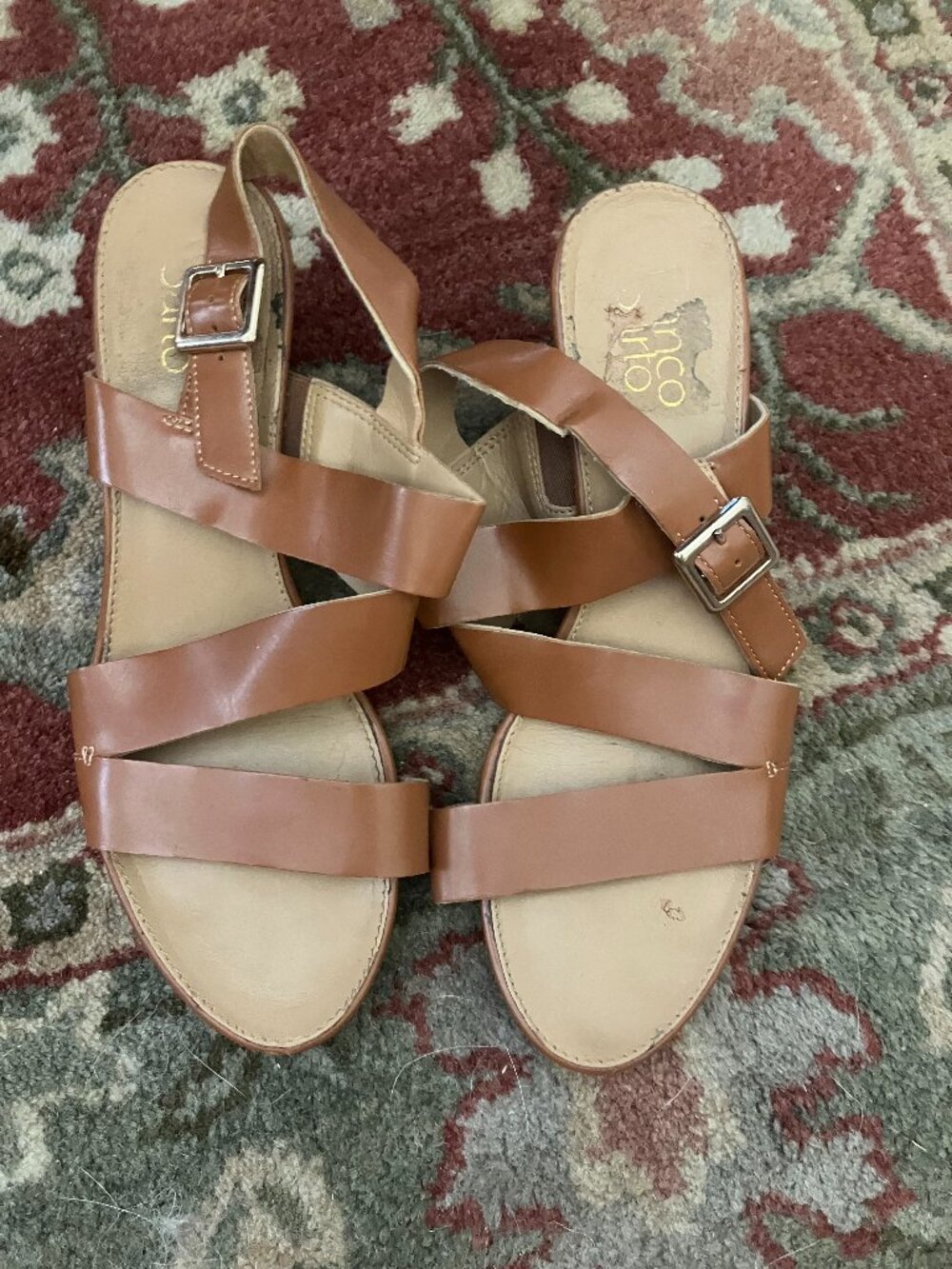 Franco Sarto Brown Sandals Size 8